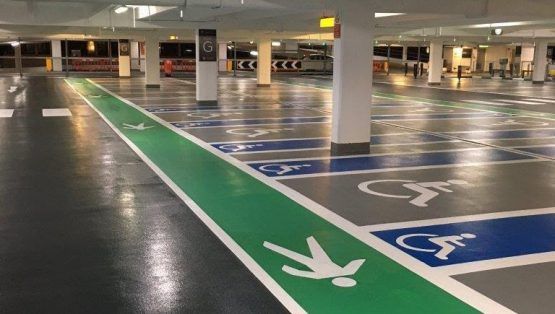 Superficie de Uretano en Estacionamiento